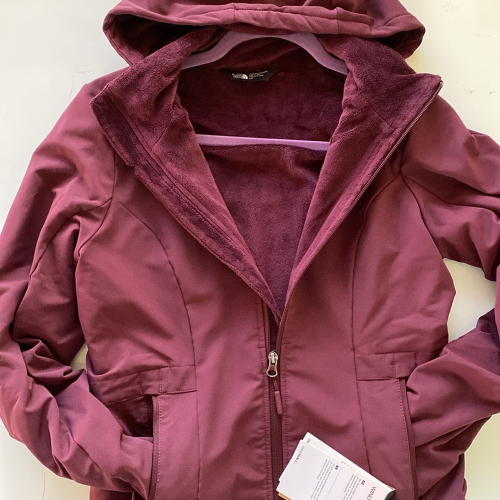The northern face woman’s SHLBERSCHL  hoodie standard s/m Radishes burgundy - Picture 9 of 12